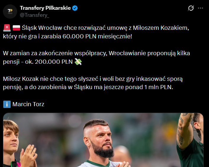 HIT! Tyle w Śląsku zarabia Miłosz Kozak xD